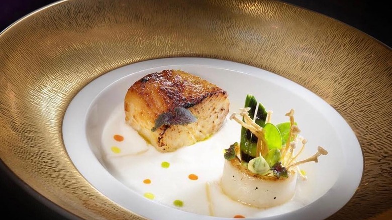 Elegant black cod dish