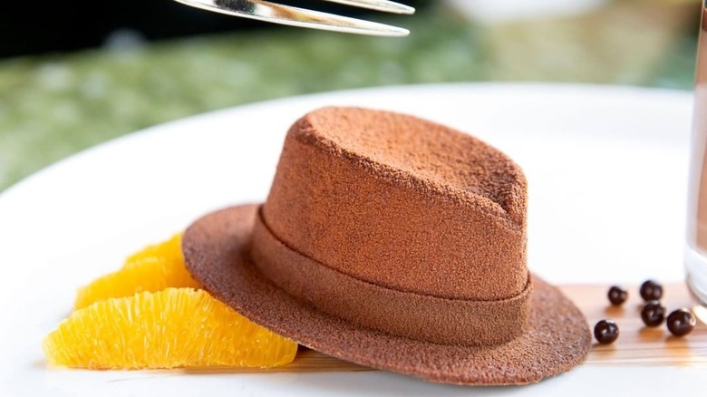 Hat-shaped dessert at Sinatra