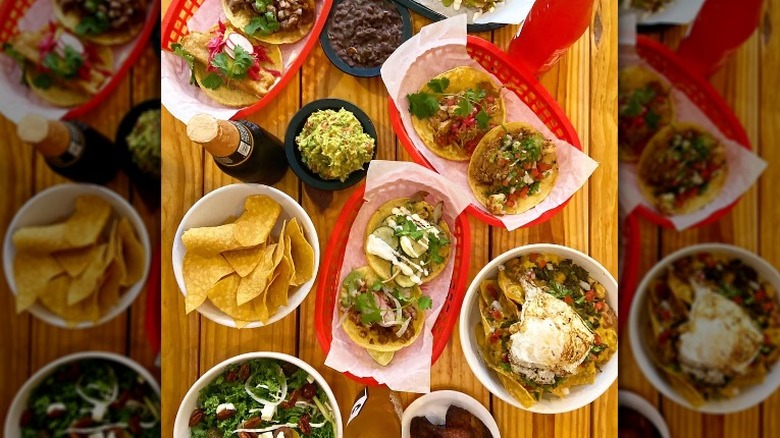 Modern Mexican dishes and tacos