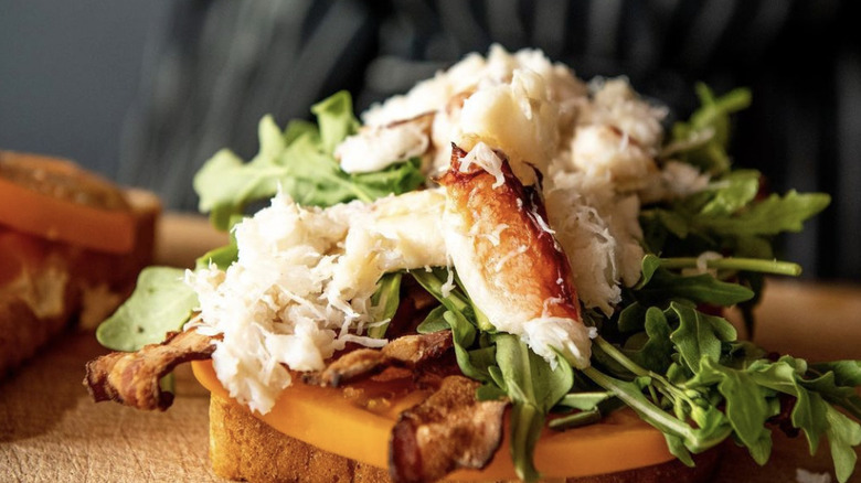 Crab Louie salad sandwich