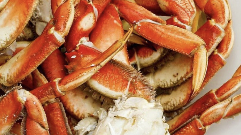 Plate of crab closeup