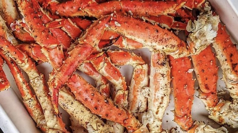 Crab legs in close-up