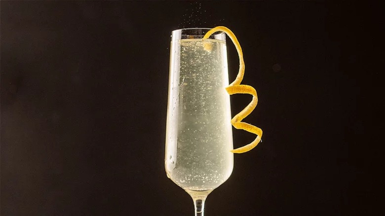 French 75 with lemon twist