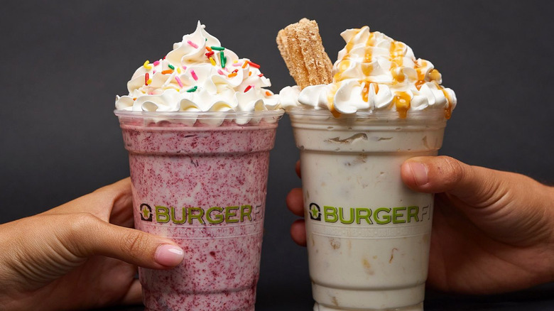 two BurgerFi shakes