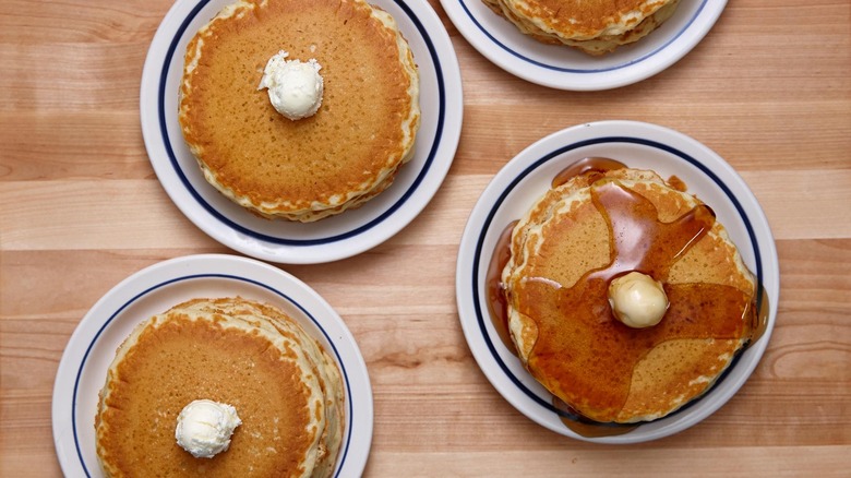 plates of IHOP pancakes