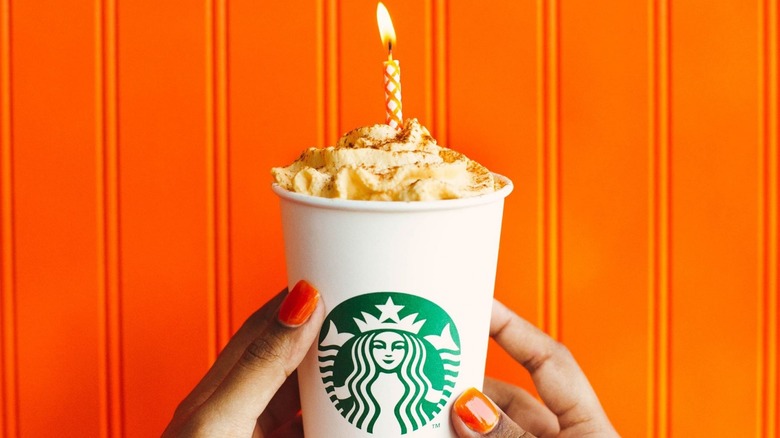 Starbucks birthday candle