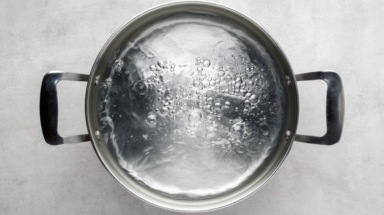 Water boiling in pot