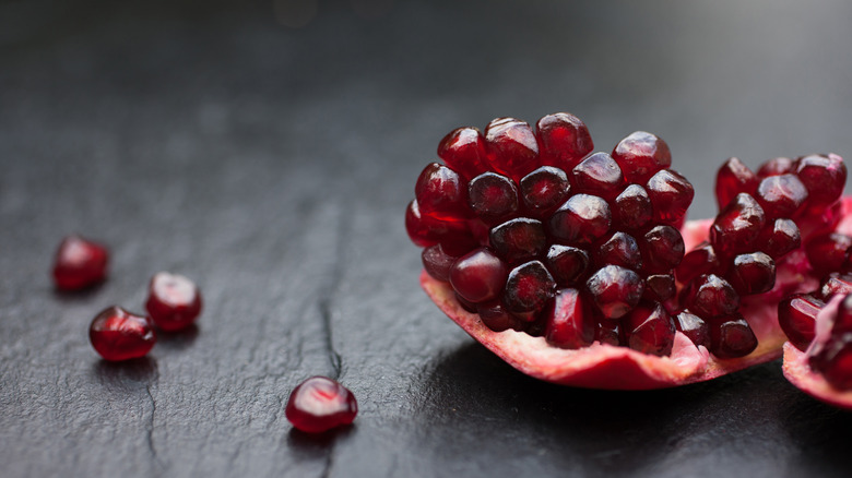 Red pomegranate seeds