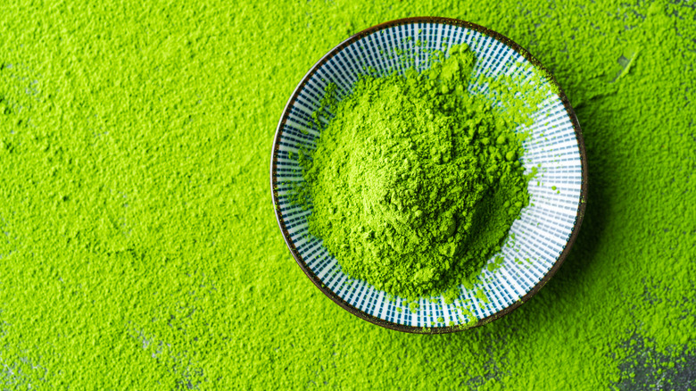 Matcha in a bowl