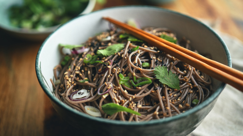 Bowl of soba noodles