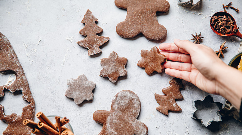 Cookie cutters and cut-out shapes