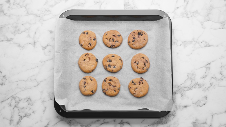 Cookies on baking sheet parchment