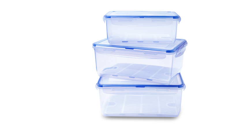 Food storage containers white background