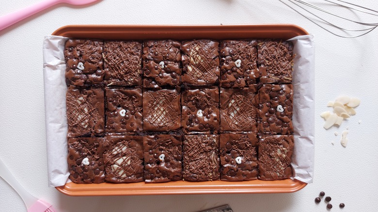 Brownies in baking dish