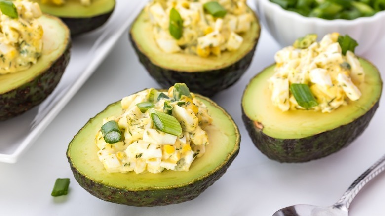 Egg salad in avocado