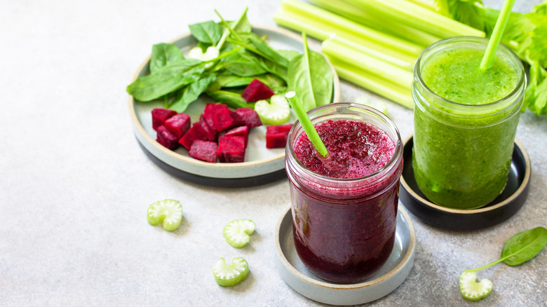 Smoothies with veggies