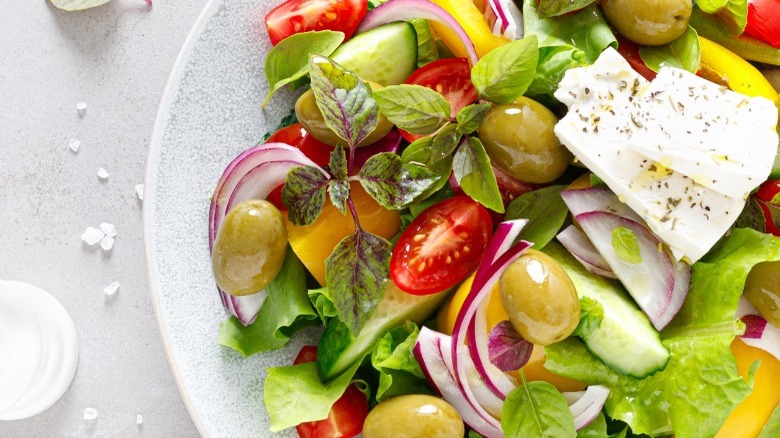 Greek salad with feta