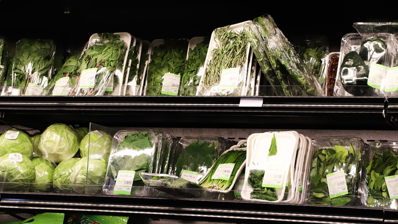 herbs in plastic 