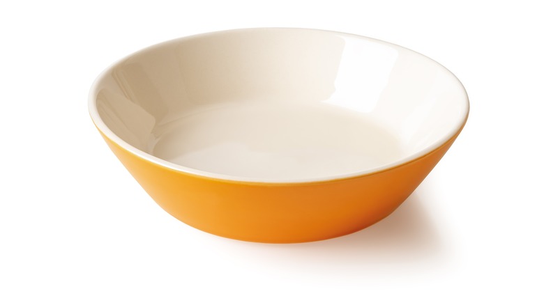 Orange serving bowl