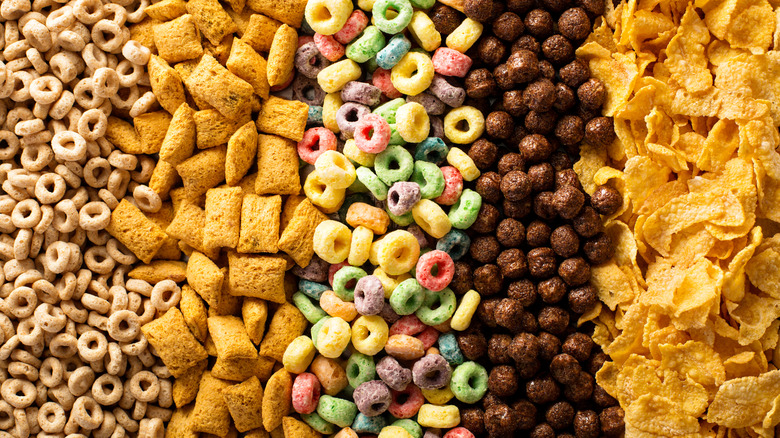 various breakfast cereals