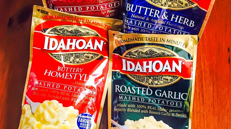 Instant mashed potato packets