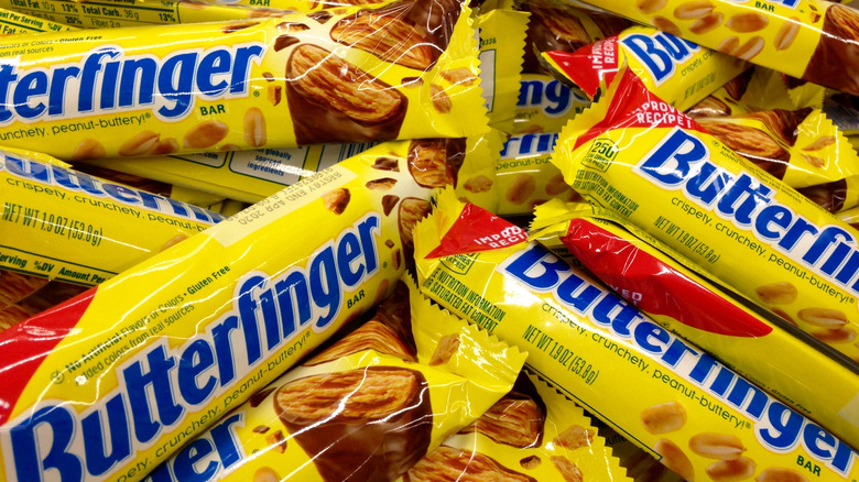 In-store display of Butterfinger bars