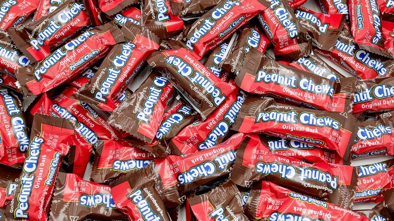 Pile of bite-sized Peanut Chews