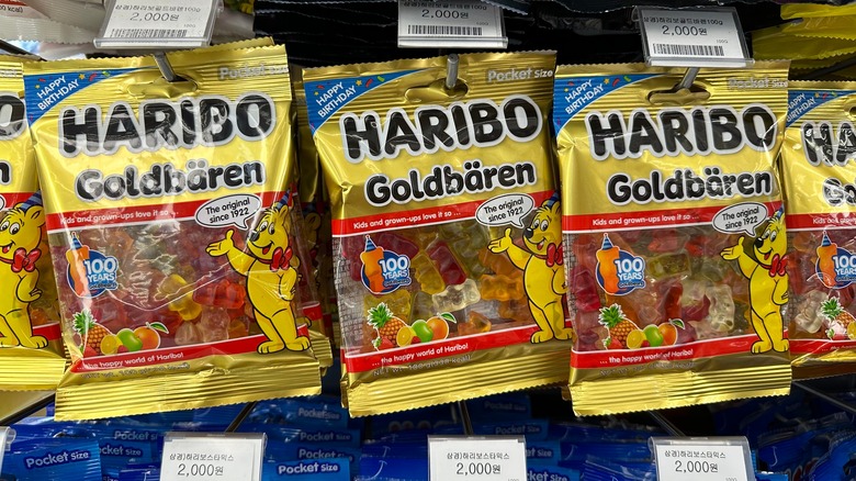 Store display of Haribo Goldbears