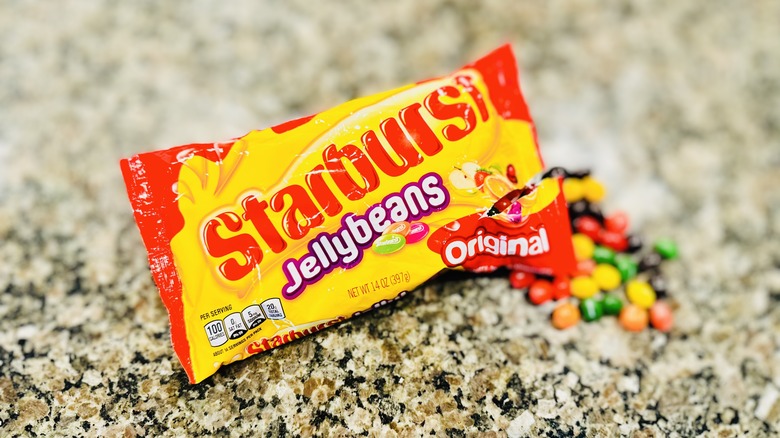 Starburst Jellybeans on counter