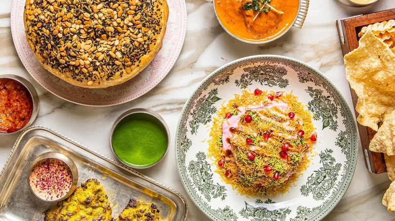 Indian biryani and chaat dishes
