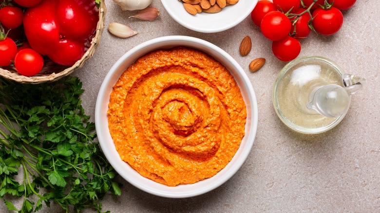 Bowl of romesco sauce 