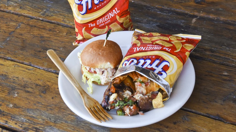 Frito pie and slider