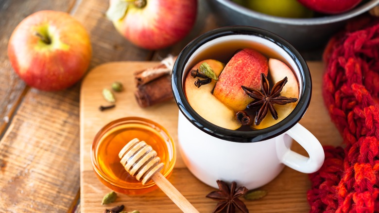 Mulled cider and ingredients