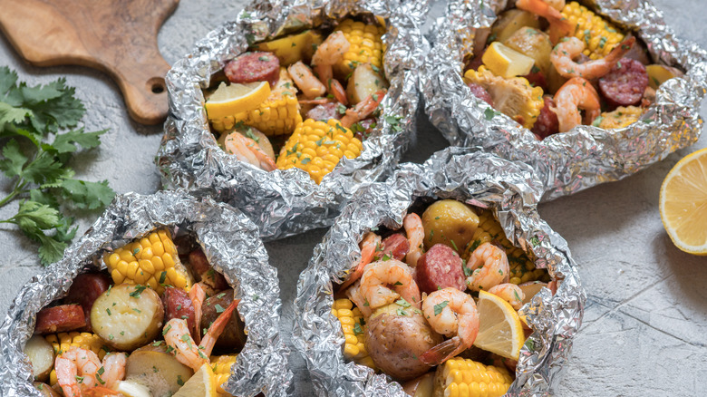 Shrimp, corn, and sausage