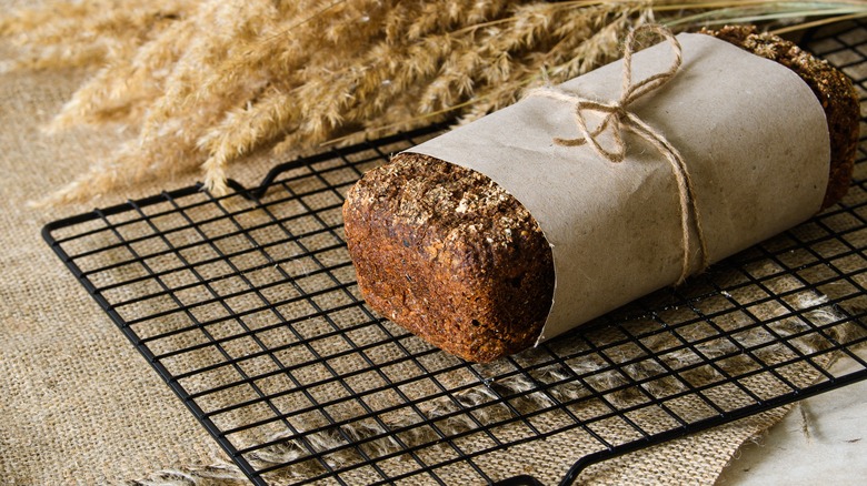 Bread on cooling rack