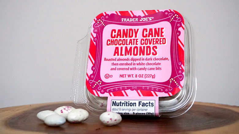 Candy Cane Chocolate Covered Almonds