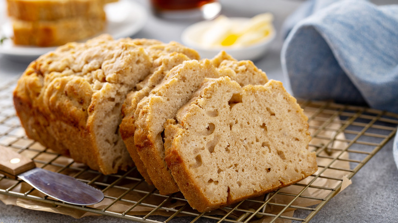 Beer bread on plate