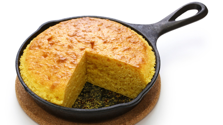 Cornbread in skillet