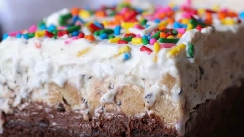 Ice cream cake with sprinkles