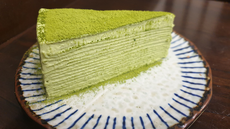 Matcha crepe cake