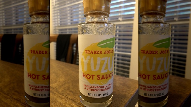 Yuzu hot sauce on shelf