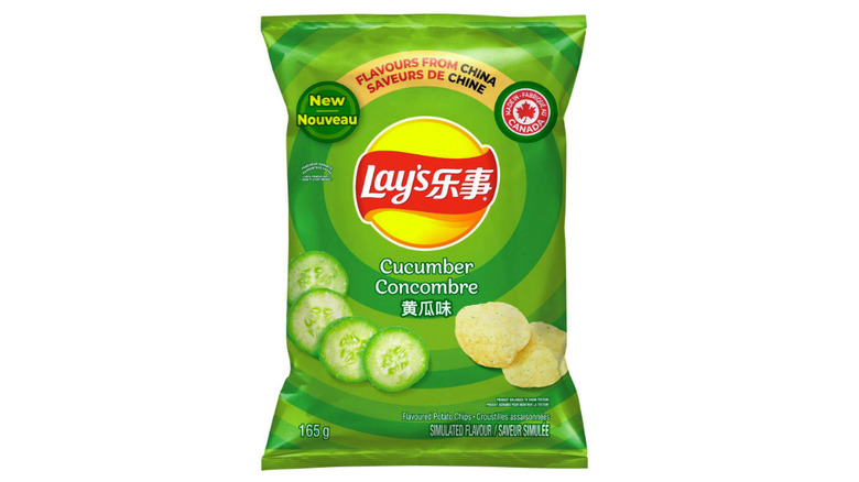 Bag of cucumber chips