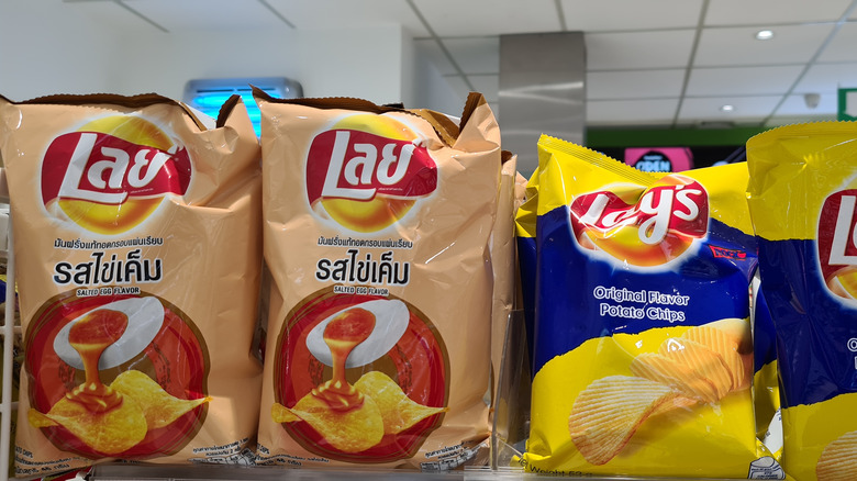 Salted Egg Lay's bags in store