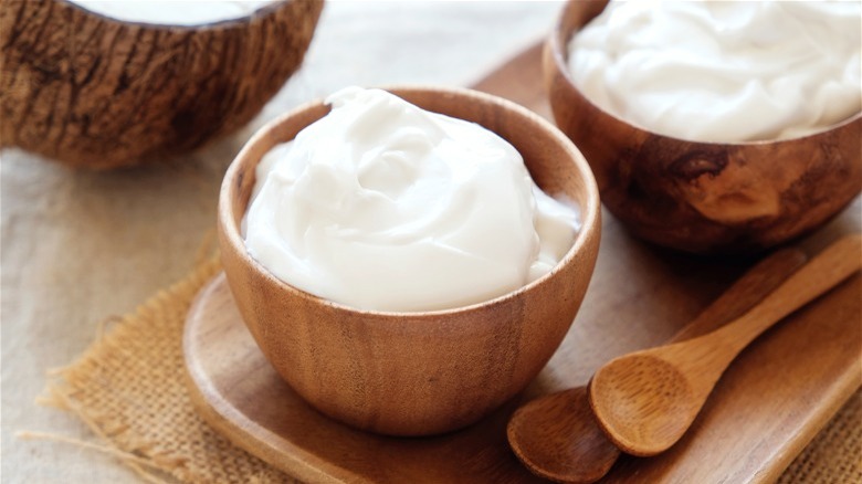 Homemade coconut yogurt