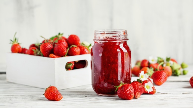 Homemade strawberry preserve