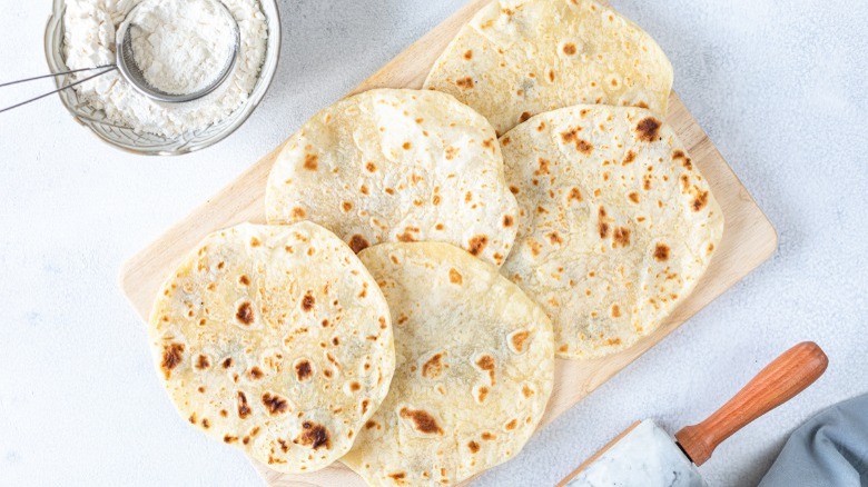 Homemade wheat tortillas