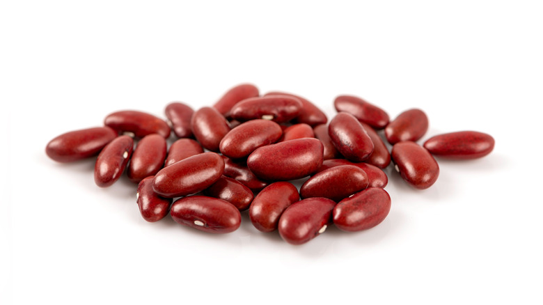 kidney beans on white background