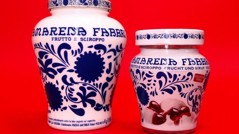 Jars of Amarena cherries