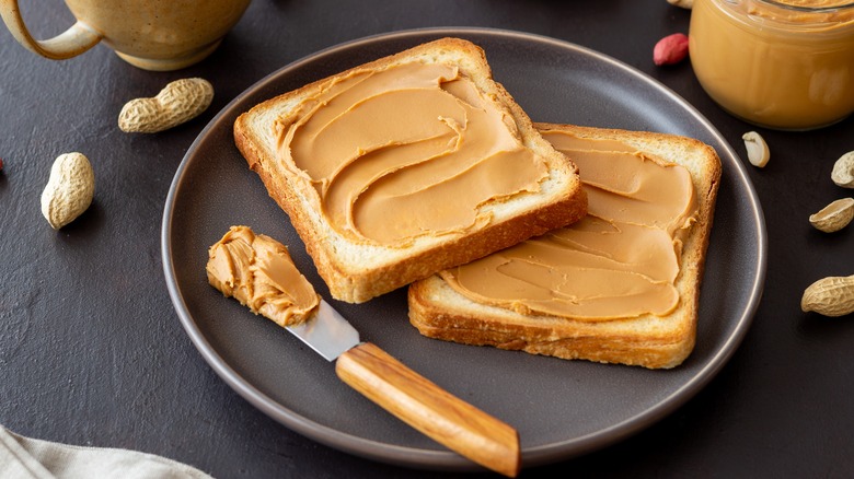 Peanut butter on toast