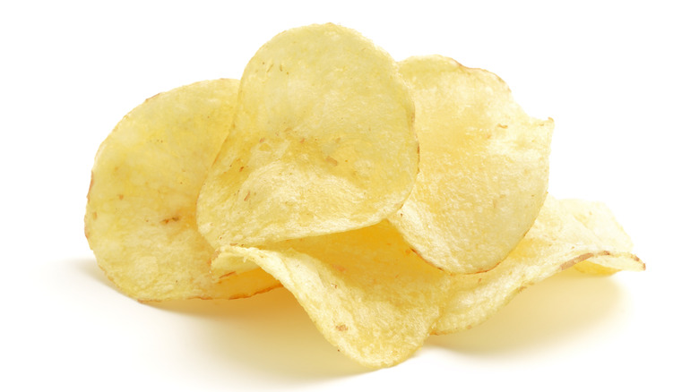 Pile of potato chips